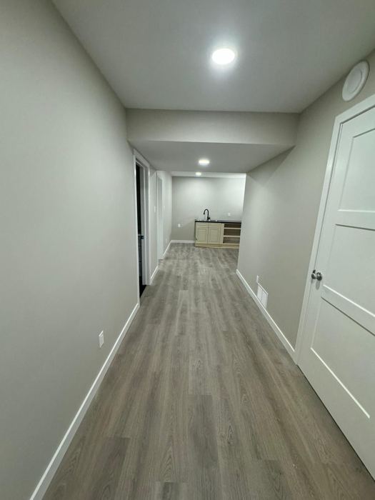 After: Basement: framing to finished