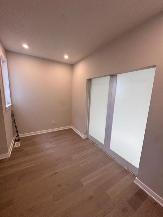Bedroom with sliding doors